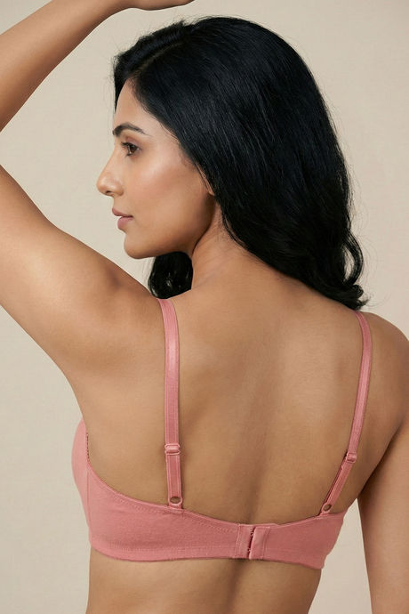 Zivame Double Layered Non Wired 3/4th Coverage Tshirt Bra - Lobster Bisque — image 3
